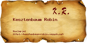 Kesztenbaum Robin névjegykártya